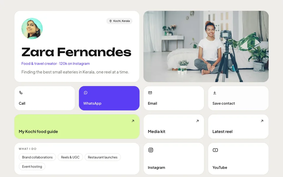 Bento Links theme preview
